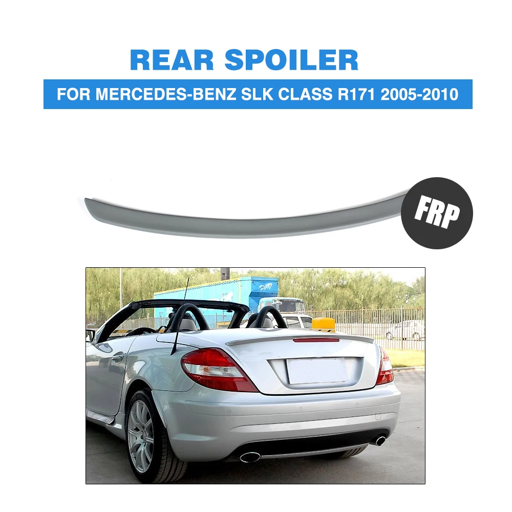 Задний спойлер, который крепится на багажник спойлер для Benz SLK Class R171 2005-2010 углеродного волокна/FRP серая грунтовка багажник отделка стикер спойлер для автомобиля