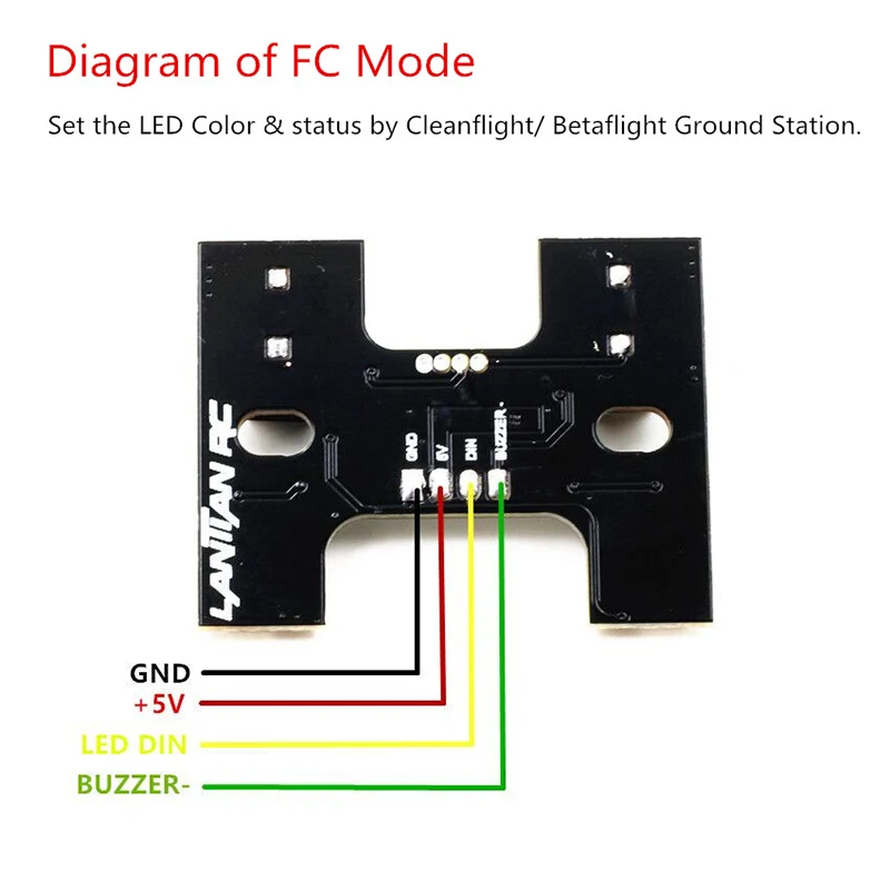 Новое поступление RC хвост свет WS2812B с 5 В для FC управления и TX супер Lound зуммер