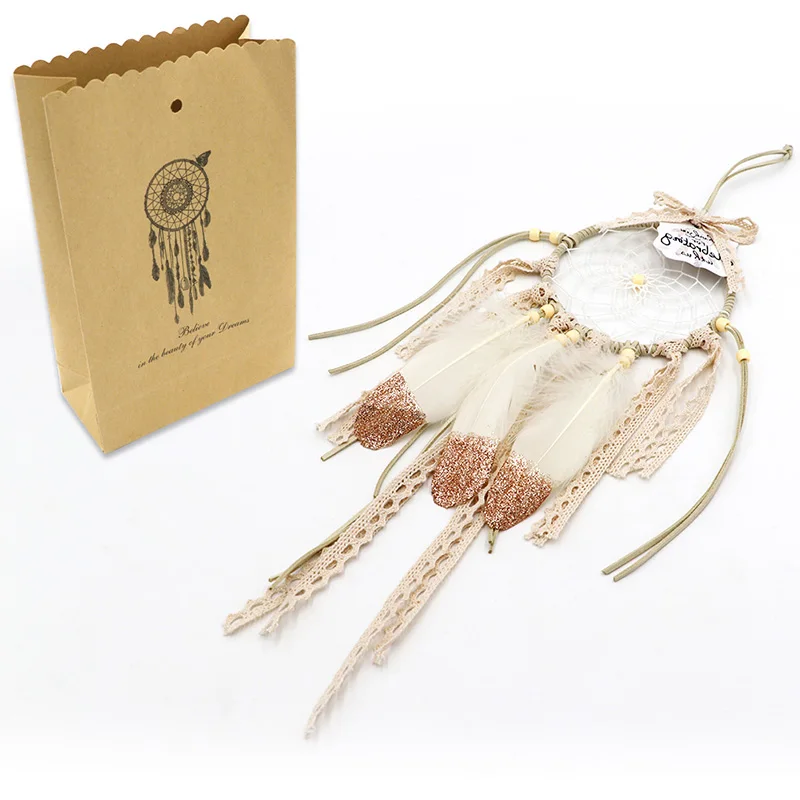 IVY Dream Catcher OurWarm Свадебные украшения перо Ловцы снов настенный висящий мечтатель украшение дома Единорог день рождения - Цвет: IVY Dream Catcher