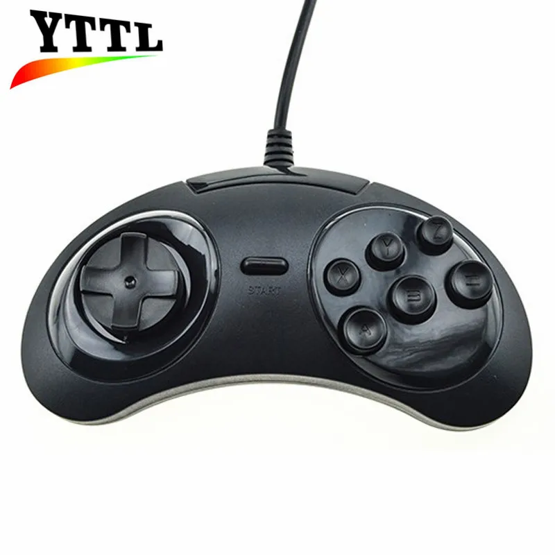 Новый Классический Проводной USB игровой контроллер с 6 кнопками джойстик для SEGA