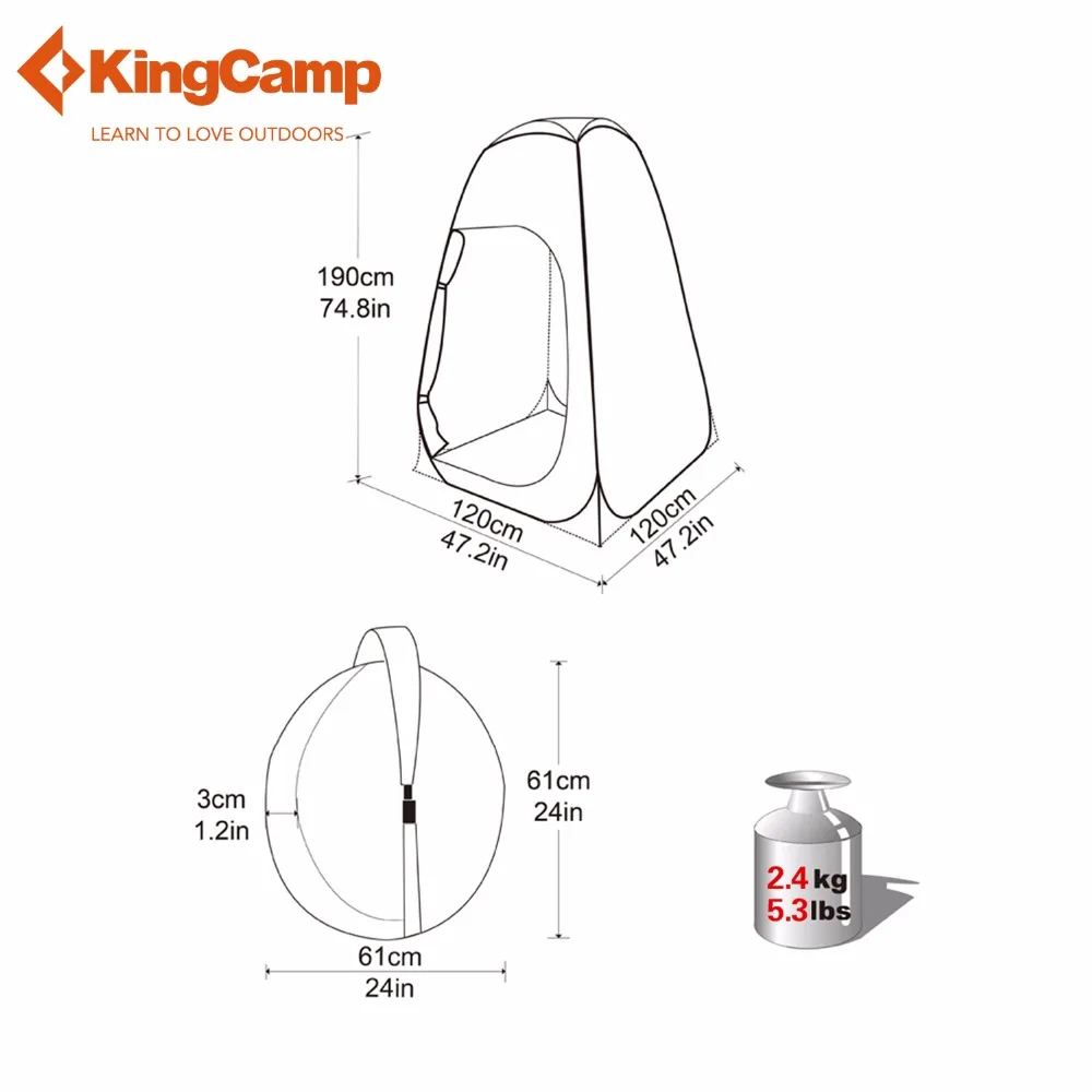 KingCamp Автоматическая Туалетная Палатка Для Душа Сверхлегкие Переносные