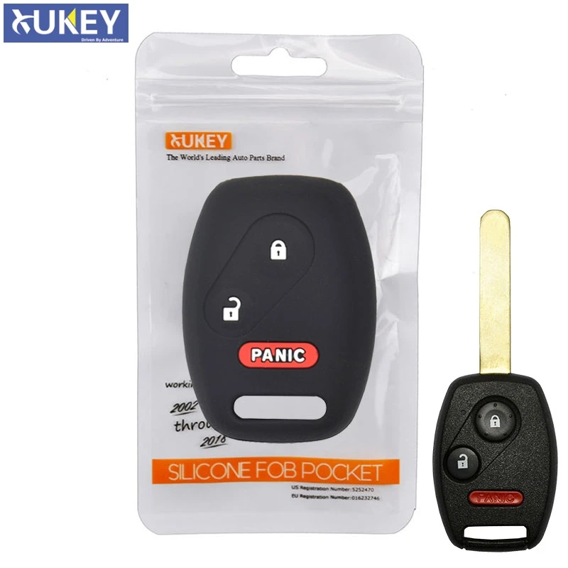 

For Honda Accord Crosstour Civic Odyssey CRV CRZ Insight Pilot Silicone Remote Key Case Fob Shell Cover Skin Holder 2 1 Button