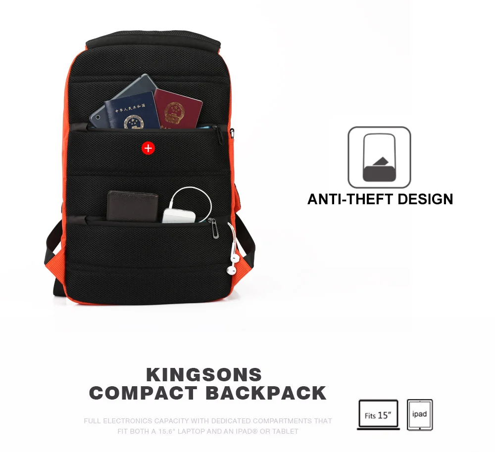 Kingsons мужской рюкзак mochila masculina Back Pack дизайнерские рюкзаки мужские Escolar высокое качество унисекс нейлоновые сумки для путешествий