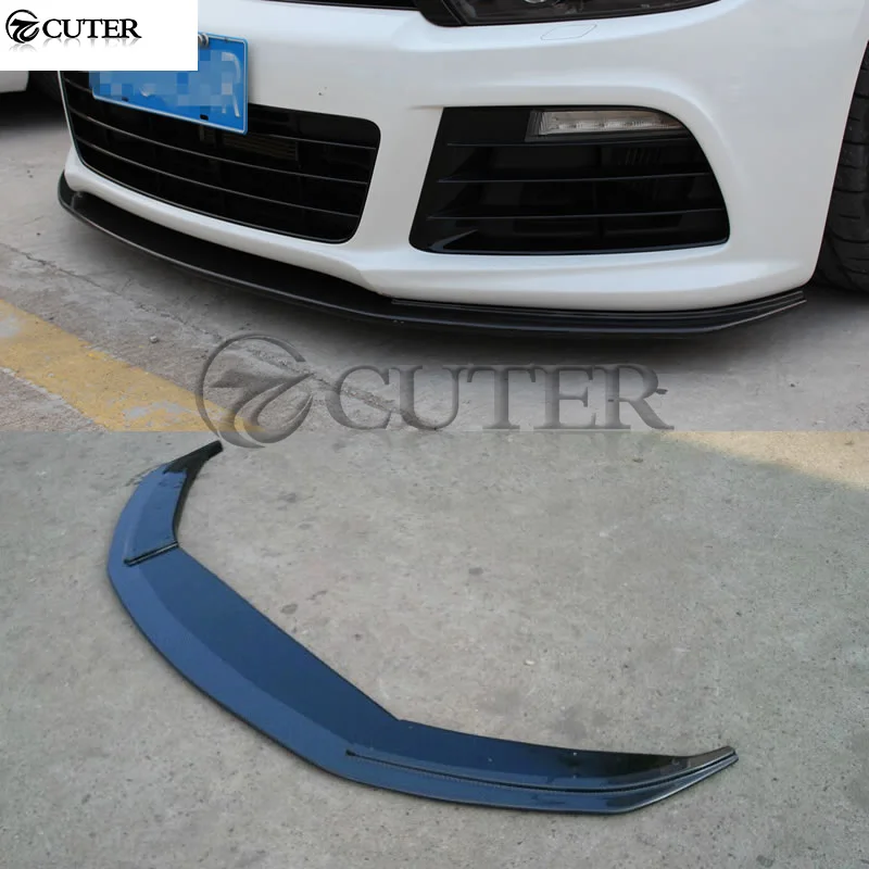 Гусеничный спойлер для переднего бампера из углеродного волокна Volkswagen Scirocco R