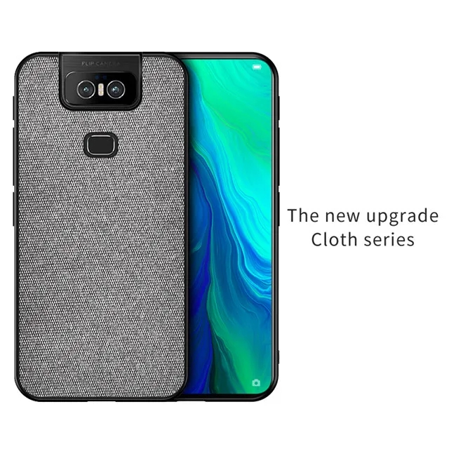 Роскошный тканевый чехол для Asus Zenfone 6, кожаный мягкий чехол из ТПУ, Жесткий Чехол из поликарбоната для Asus Zenfone 6 ZS630KL, чехол Funda - Color: Grey