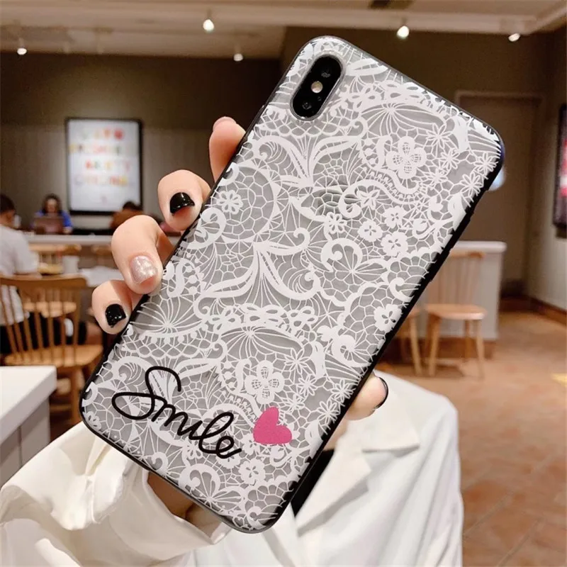 Чехол с кружевным и цветочным принтом Love heart для samsung galaxy J7 Neo J701F M10 M20 J3 J5 J7 J2 Prime Pro Duos жесткий чехол-накладка из поликарбоната