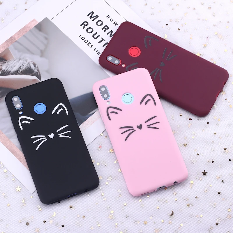 Для Samsung S8 S9 S10 S10e S20 Plus Note 8 9 10 A7 A8 котята мемы Kitty милый карамельный Мягкий