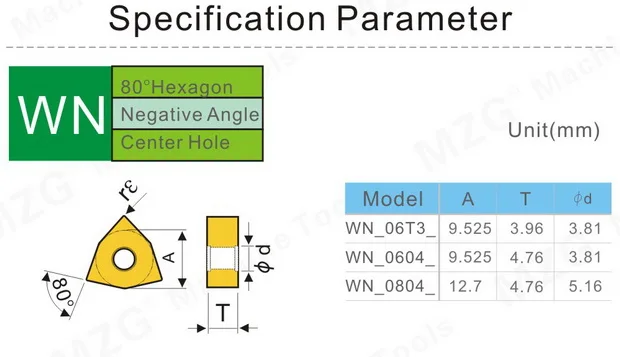 MZG WNGA0804012 WNGA080404 CBN расточные Токарные режущие инструменты с ЧПУ высокая твердость Материал карбидные вставки для WWLN MWLN держатель инструмента