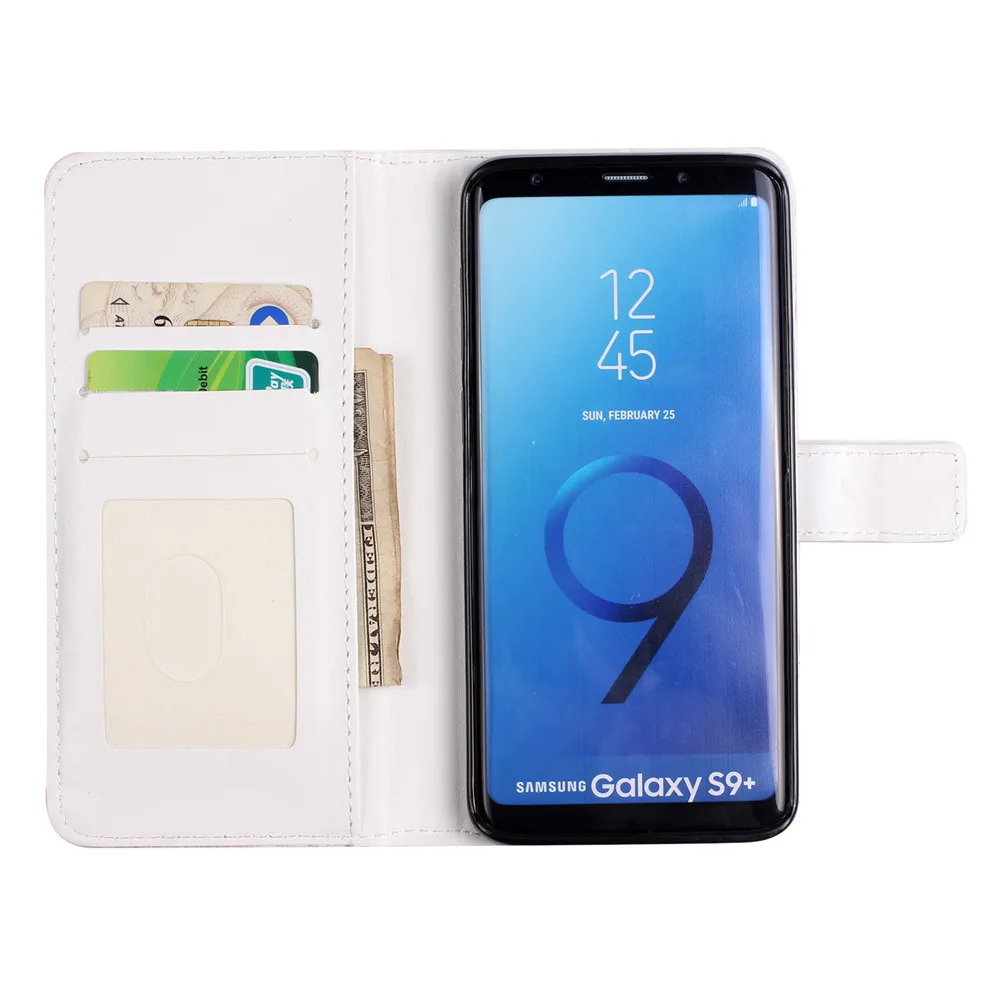 JFWEN Кожаные чехлы книжки для Samsung Galaxy S8 S9 Plus чехол откидной Магнитный кошелек S6 S7