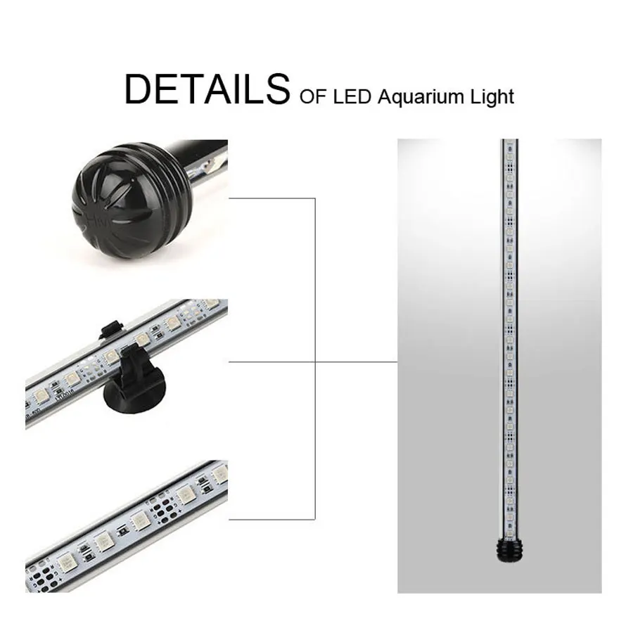 Штепсельная Вилка европейского стандарта для аквариума погружные лампочки 5050 SMD