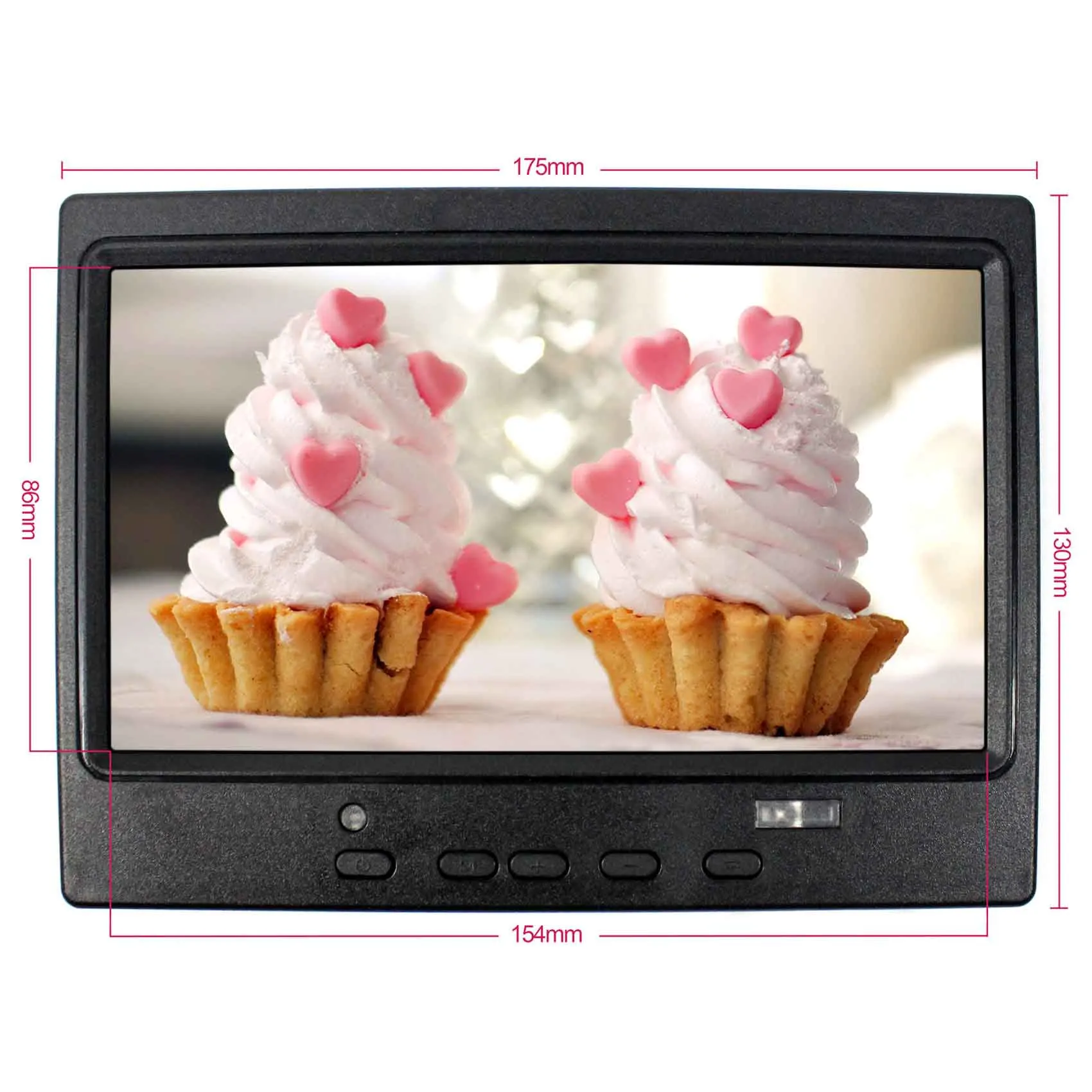 7-дюймовый ЖК-монитор 800x480 с HD MI + VGA AV вход сигнала для автобус и рабочий стол