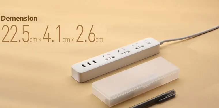 xiaomi Мощность полосы быстрой зарядки с 3 портами(стандарт пролонгации гнезда штепсельной вилки с Стандарт розетки Мощность полосы 10A 250V 2500W