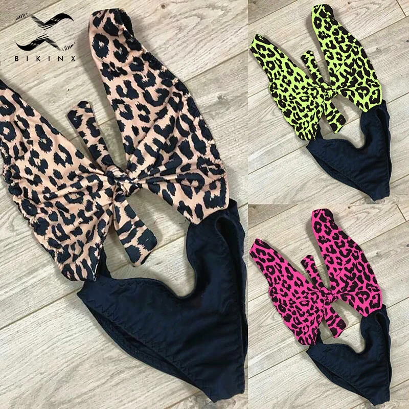 Bikinx сексуальный глубокий v-образный вырез купальник женский с высоким вырезом