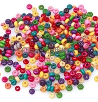 approx 10000pcs loose beads roundelle wood spacer beads charms 4mm micro wooden beads mix colors