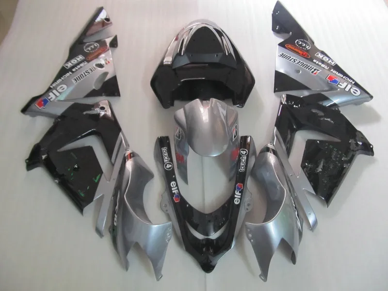 Мотоцикл Запчасти для Kawasaki ZX10R 2004 2005 обтекатель Ninja комплект ZX 10R 04 05 серебристый