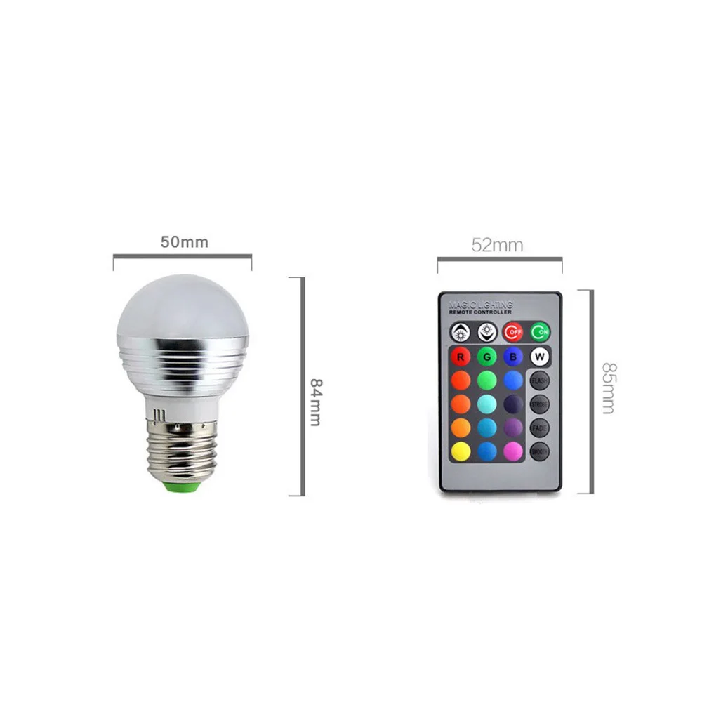 Светодиодная лампа E14/E27/B22 RGB лампы AC110V 220V LED Волшебный светильник праздничное