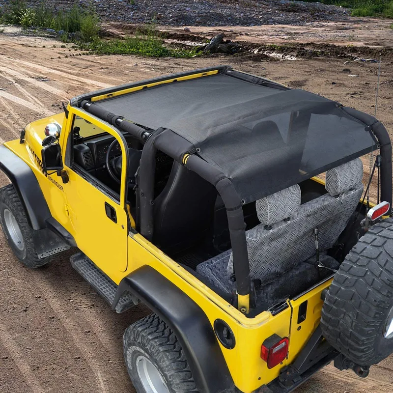 Для Jeep Tj прочная сетчатая Солнцезащитная верхняя крышка обеспечивает защиту от