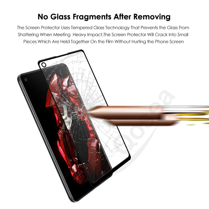 Qosea For Huawei Nova 4 Screen Protector 9H Full Film Cover 3 4D Curved Surface Edge Protective Tempered Glass | Мобильные телефоны