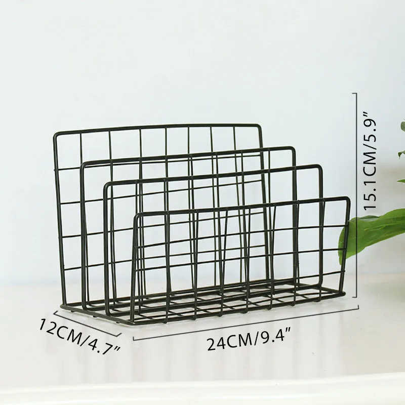 Iron Art Gridding Storage Rack Creativity Geometric Modelling Office Sitting Room Desktop Decorate Magazines And Book To Receive | Дом и сад