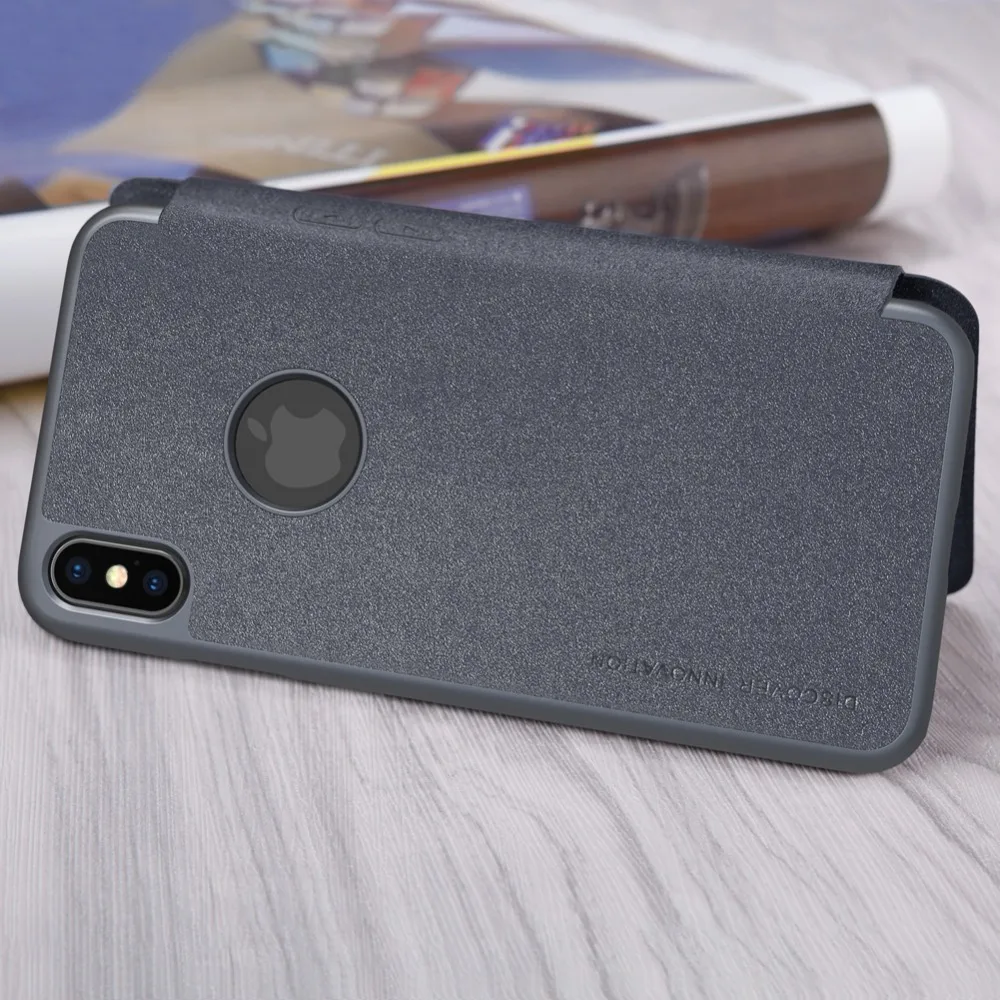 Чехол NILLKIN для iPhone XS Max роскошный кожаный откидной чехол-накладка XR X Nilkin матовый