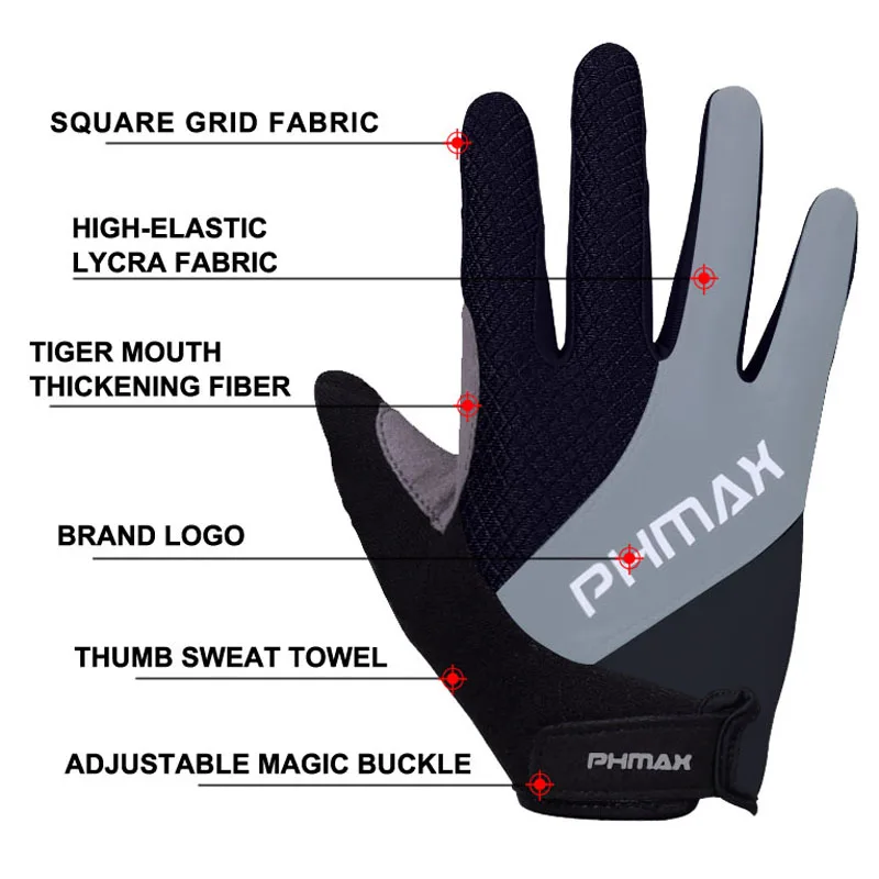 Велосипедные перчатки PHMAX для сенсорных экранов жидкий силикон