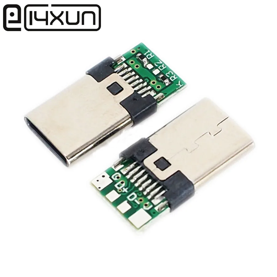 EClyxun 2 шт./лот Micro usb type-C Мужской Разъем для мобильного телефона Micro USB разъем для зарядки