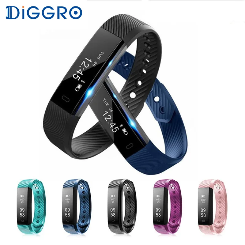 Смарт браслет Diggro ID115HR монитор сердечного ритма спортивный трекер