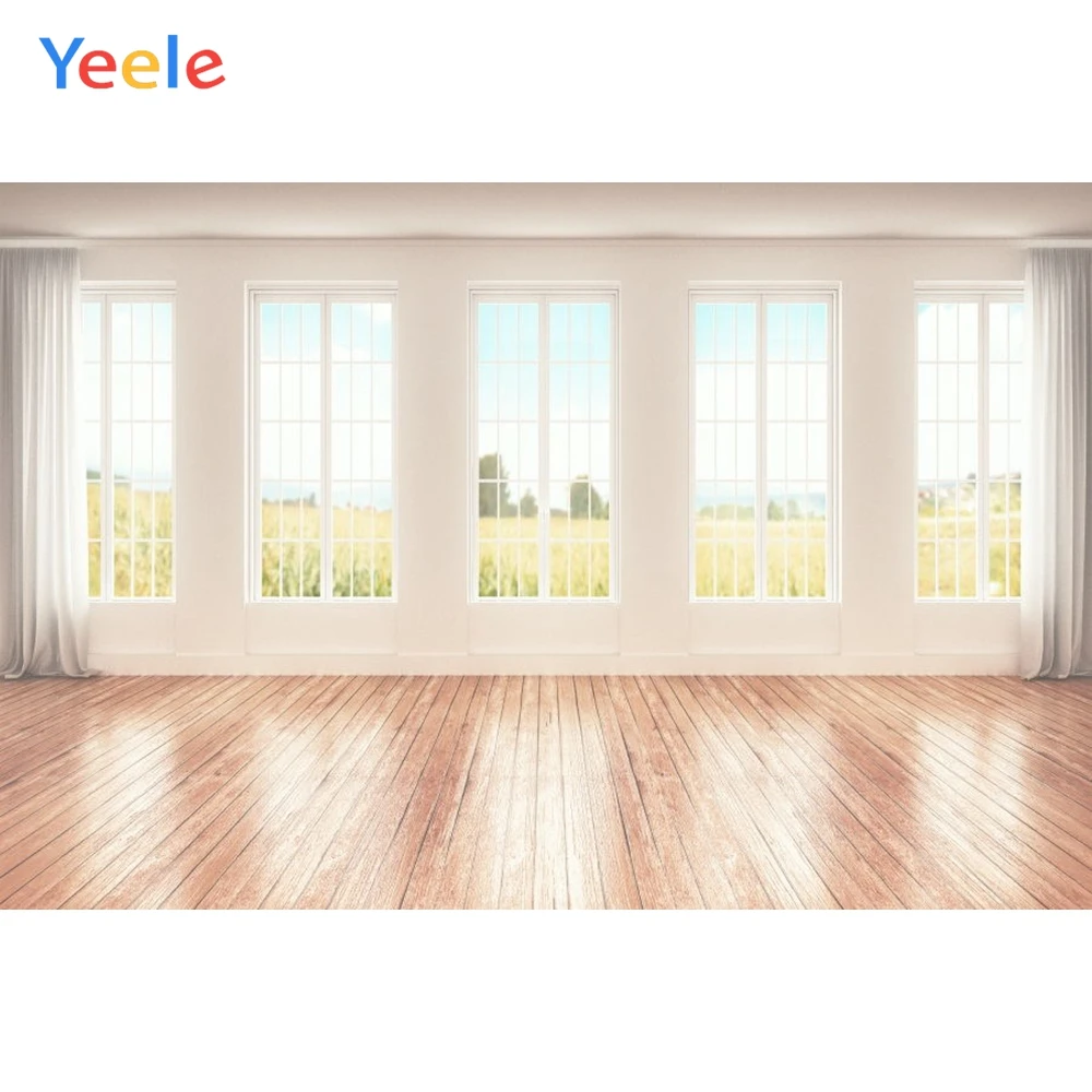 Yeele яркие фоны для фотосъемки с окном Белый дом деревянный пол интерьер