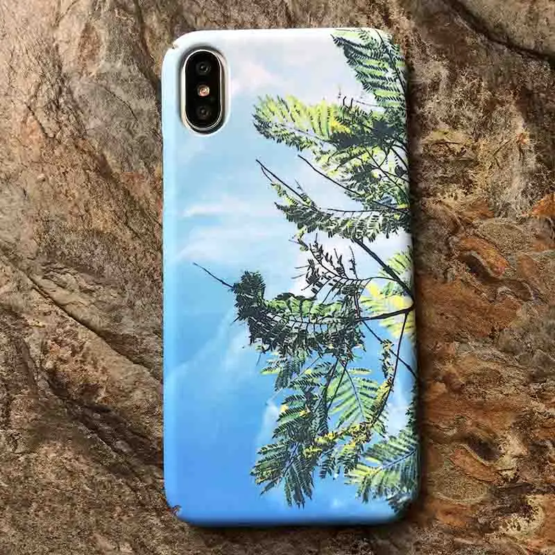 Kerzzil Винтажный чехол для телефона с принтом горы леса облака iphone X 7 Plus iPhone 6 6s 8