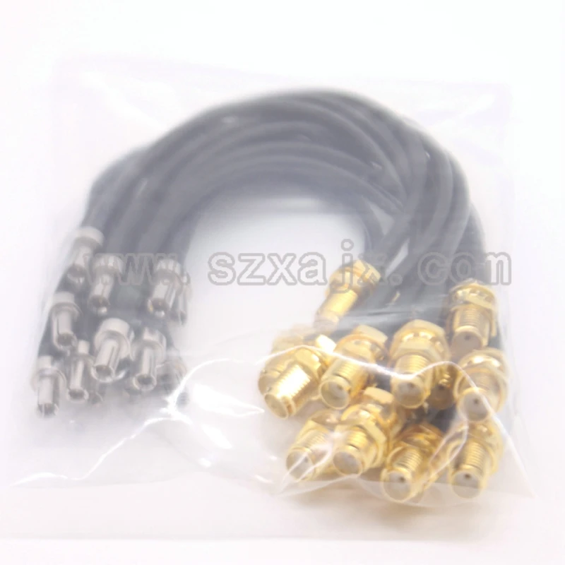 Коннектор JX RF коаксиальный кабель SMA female to TS9 male прямого типа RG174 ОТРЕЗОК кабеля 15