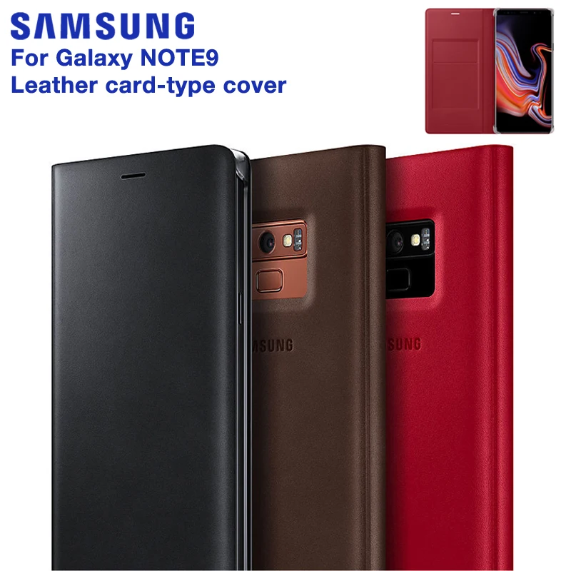 Оригинальный кожаный чехол для samsung защитный телефона Galaxy Note 9 SM N9600|Чехлы-книжки| |