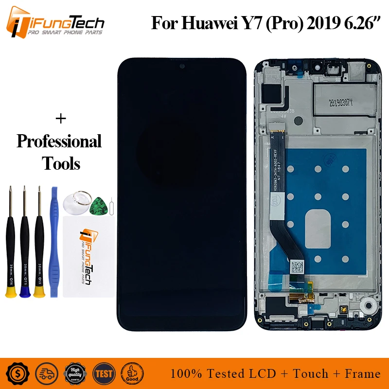 Оригинал для Huawei Y7 Pro 2019 телефон рамка ЖК-дисплея + сенсорная панель дигитайзер Prime