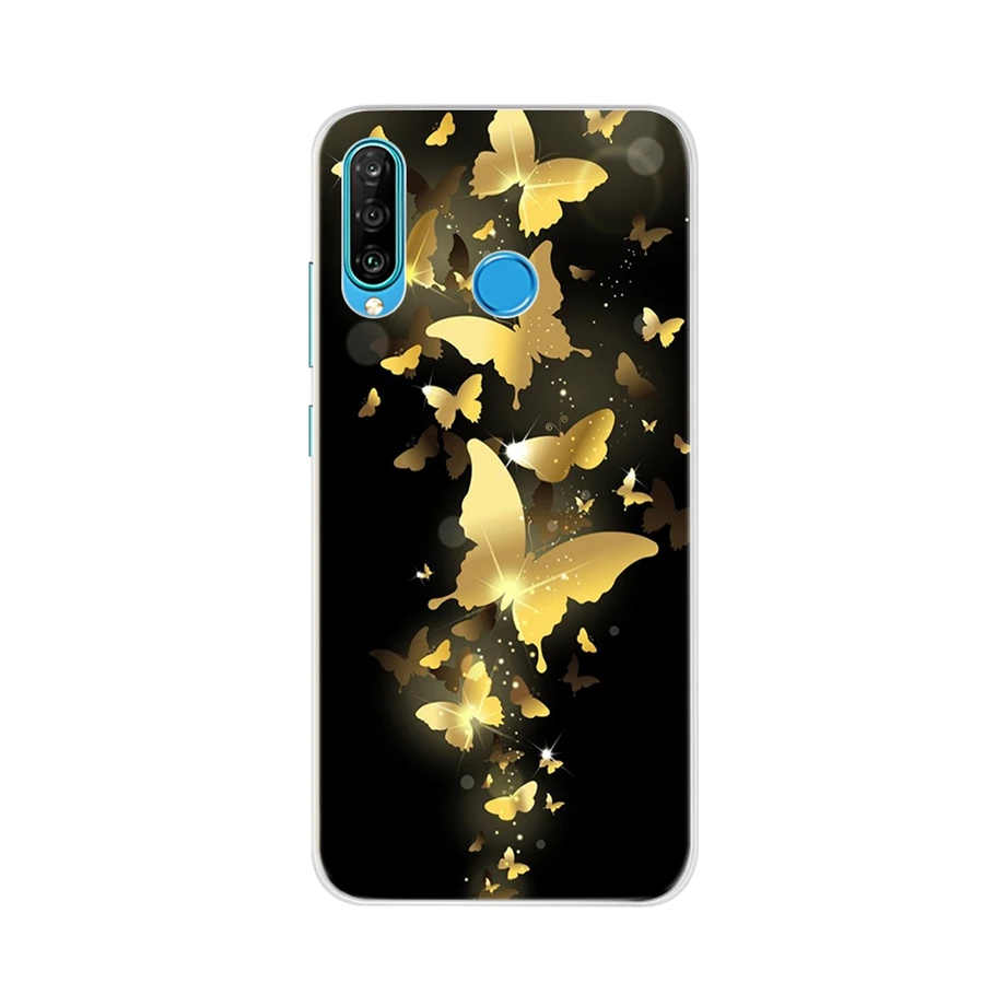 Для мягкого силикона huawei P30 lite чехол для Coque легкий протектор Силиконовый