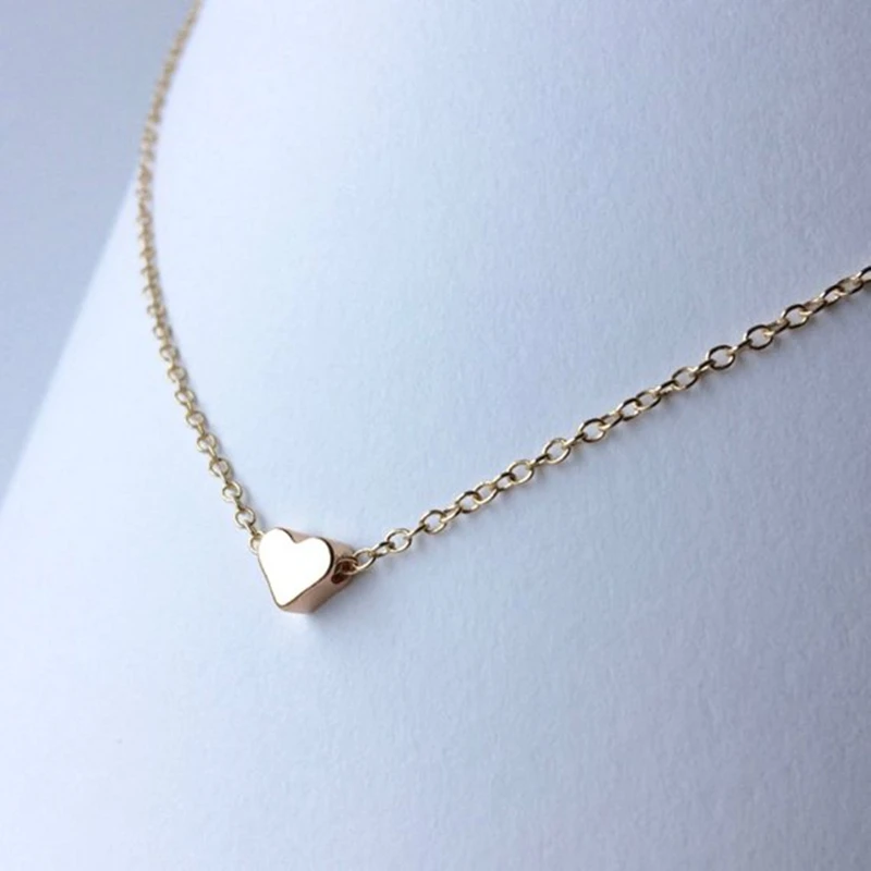 Минималистичное украшение: ожерелье с розовым сердцем для женщин, подарок на День святого Валентина, нержавеющая сталь, милые подвески, коллекция Колларес с доставкой.