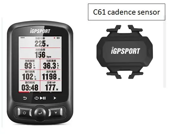 add c61 I gps порт ANT+ gps IGS618 велосипедный Bluetooth беспроводной секундомер Спидометр Водонепроницаемый IPX7 велосипедный Спидометр компьютер - Цвет: add c61