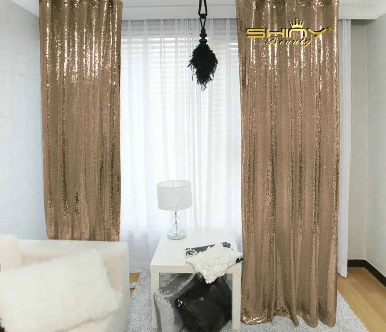 ShinyBeauty 7x7ft шоколадная затемненная ткань для штор занавески гостиной фон с