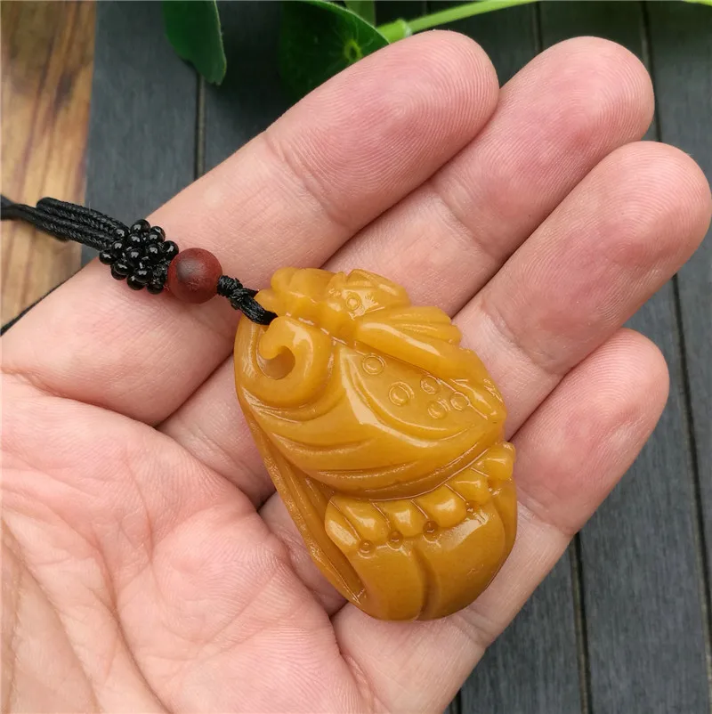 Бесплатная доставка натуральная Jinsi Каменная Резная подвеска удача везучий