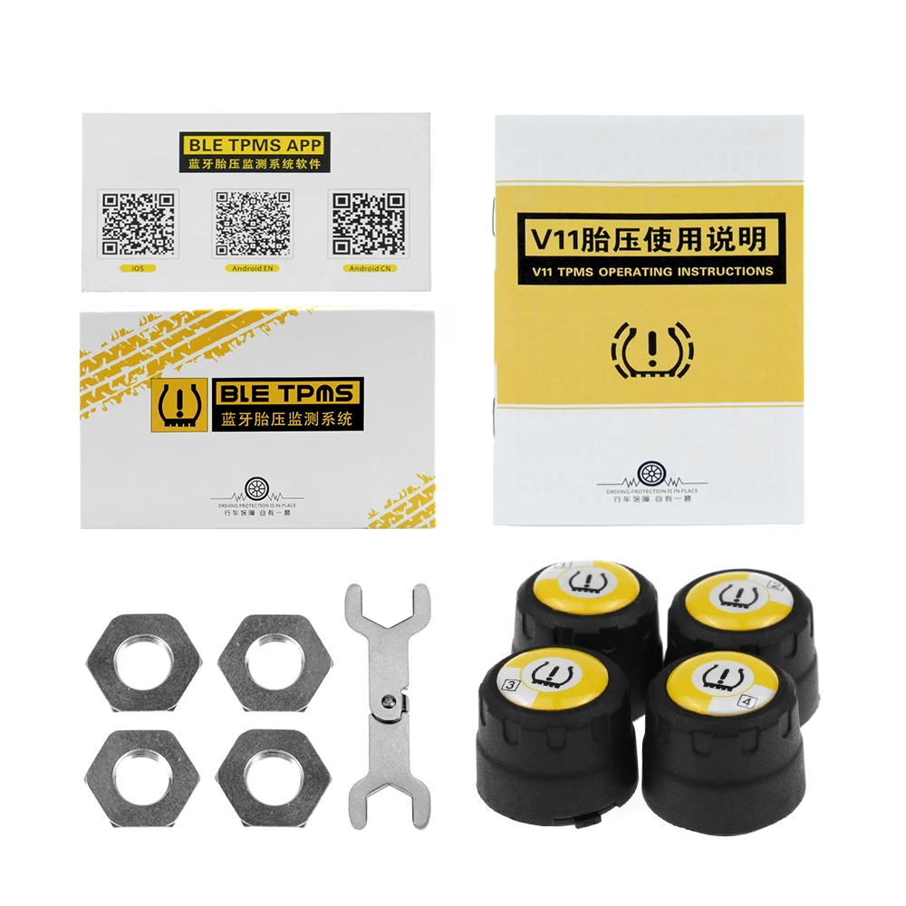 TPMS Bluetooth 4 0 Универсальный внешний датчик давления в шинах с поддержкой телефонов