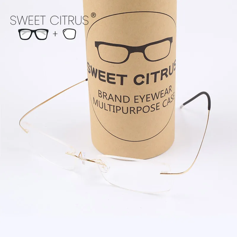 Женские очки без оправы из титанового сплава Sweet Citrus Ультралегкая оптическая