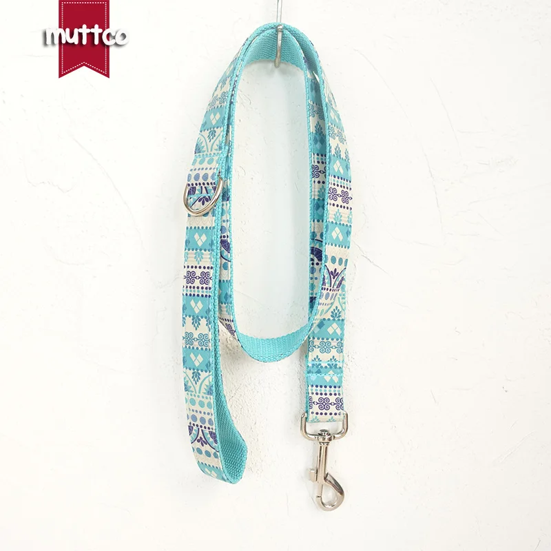 MUTTCO retailing high quality handmade collar fashionable Sapphire THE FOLK BLUE dog 5 sizes UDC023 | Дом и сад