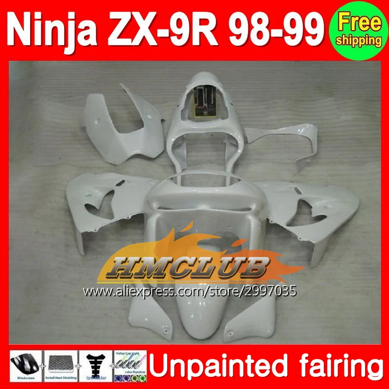 

Корпус Неокрашенный полный комплект обтекателя Для KAWASAKI NINJA ZX9R 98-99 ZX 9R ZX-9R 9 R 98 99 1998 1999 1998-1999 обтекатель