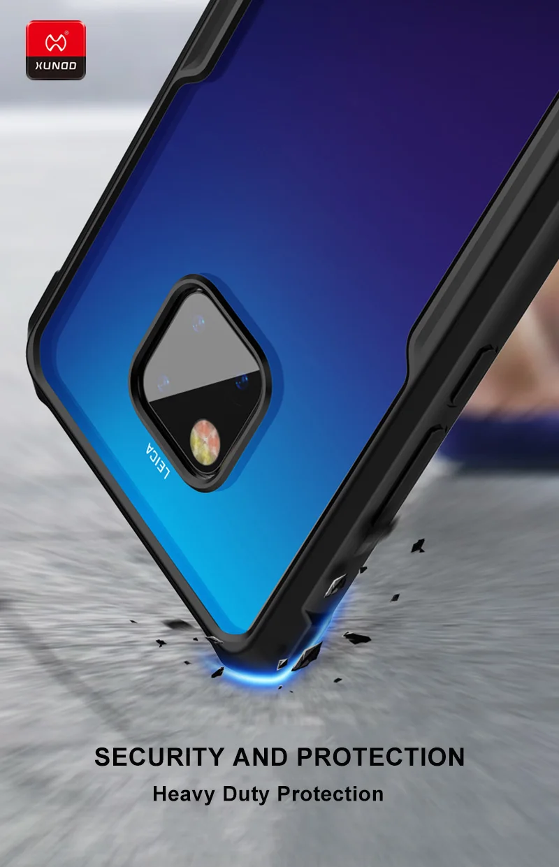 Роскошный Тонкий Прозрачный ударопрочный чехол для нового Huawei Mate 20 Pro X телефона с
