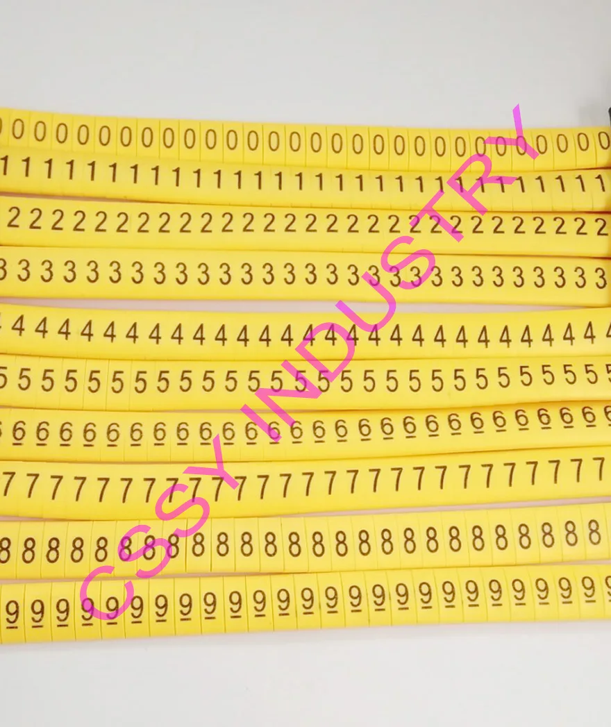 500 шт./лот бесплатная доставка фотовысота 4 кв. мм плоский маркер кабеля 0 9 10 разные