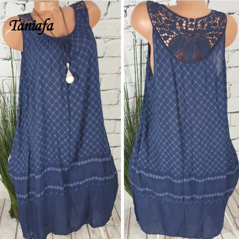 Женское пляжное платье без рукавов модное вечернее Клубное большого размера с