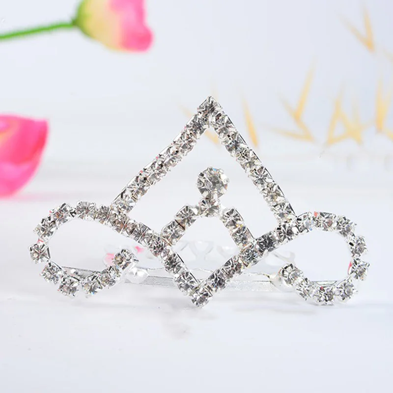 1 шт. новинка милые блестящие стразы для девочек корона принцессы аксессуары