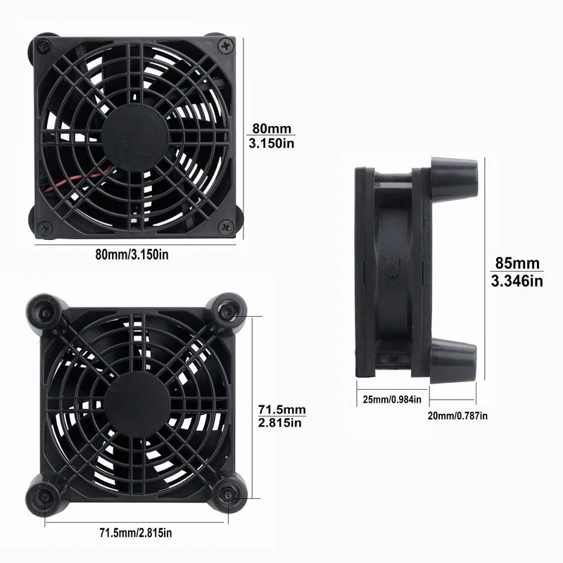 

Gdstime 5V USB Router Fan TV Box Cooler 80mm 92mm 120mm PC DIY Cooler W/Screws Protective net Silent Desktop Fan
