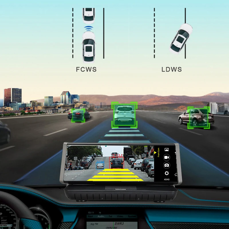 Автомобильный видеорегистратор 4G Android 8 0 дюймов 1080P GPS навигация ADAS камера заднего