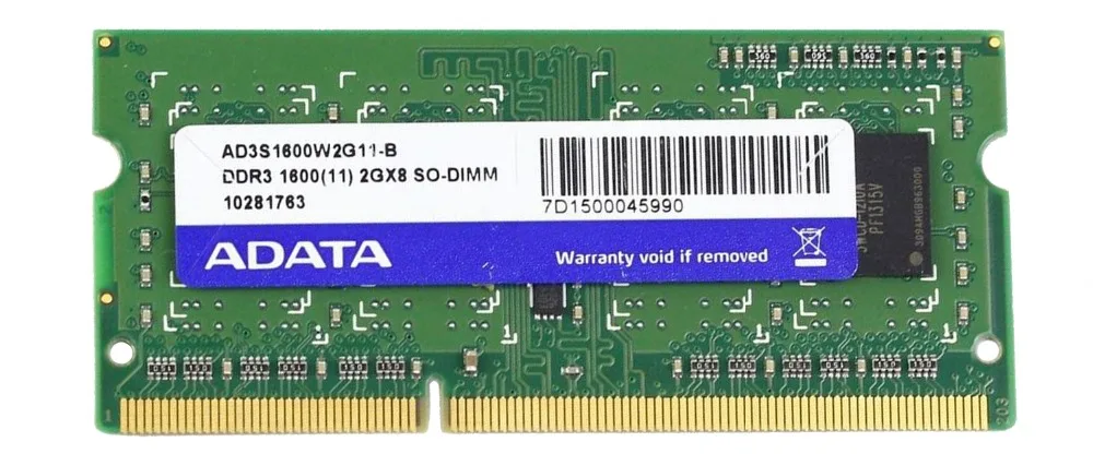 AData DDR3L 2 ГБ 2 г 1333 МГц 2RX8 PC3-10600U DDR3 Тетрадь Оперативная память SO-DIMM 1600 12800 2G 204 оперативной памяти ноутбука памяти