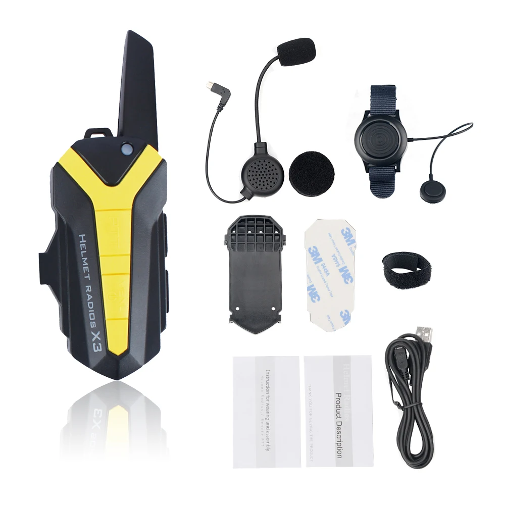 Fodsports X3 Plus, гарнитура для шлема, мотоциклетная, Bluetooth, Интерком, 3000 м, для гонщиков, группа, говорящая, мотоциклетная гарнитура с PTT управлением