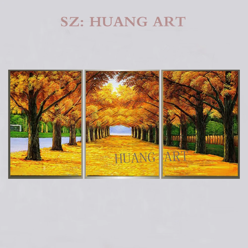 

Modern trendy hot sale combination oil painting 3 a set of hand-painted abstract art wall and home decoration hall sofa